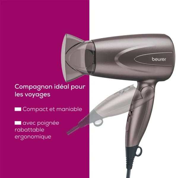 Sèche cheveux compact pliable BEURER (HC17) 1300W Sèche cheveux compact pliable BEURER (HC17) 1300W